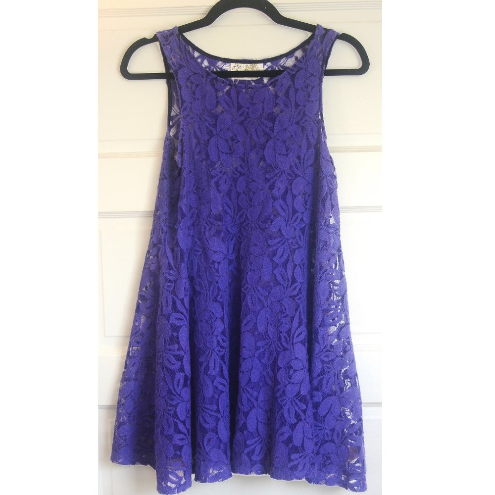 Free People Miles Of Lace Mini Dress